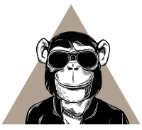 Nulios Joe Monkey dargestellt im Dreieck