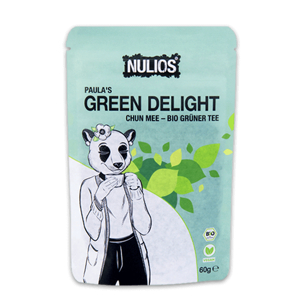 Verpackung Paula's Green Delight Chun Mee Bio Grüner Tee
